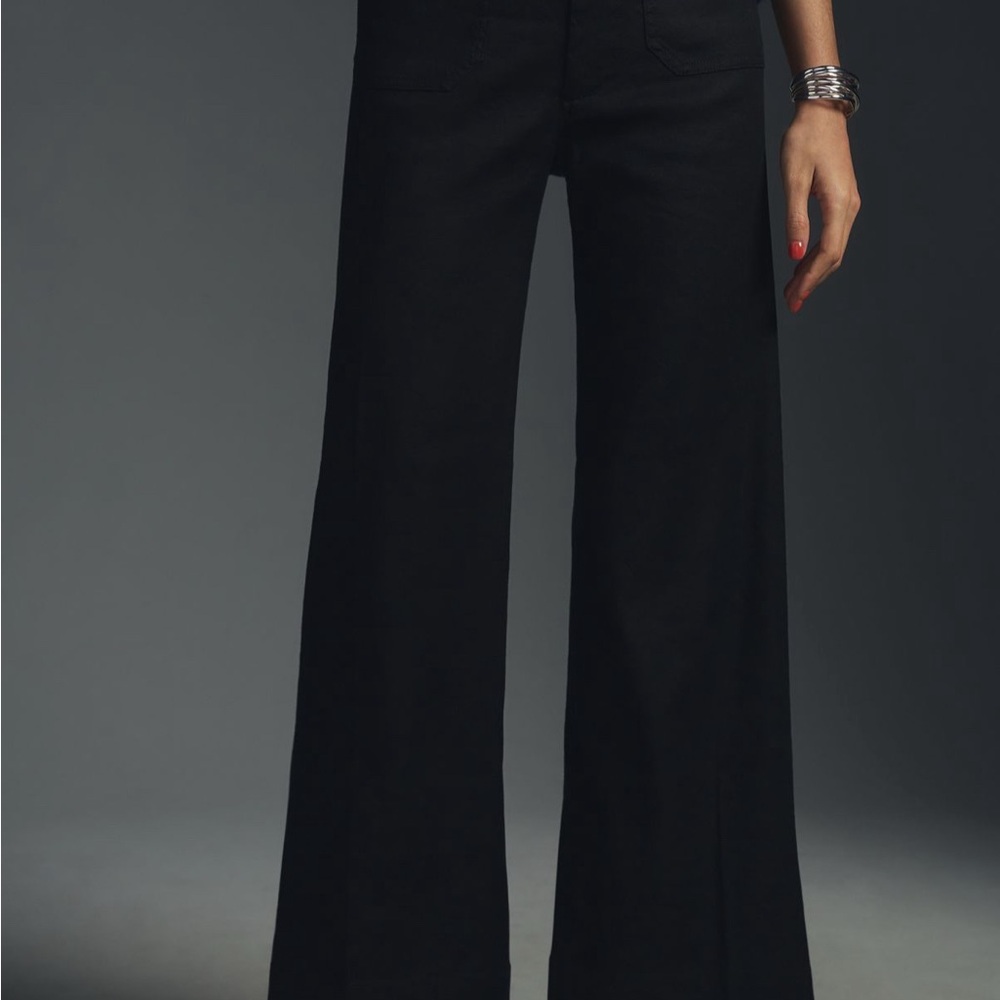 Anthropologie Black Wide Leg Pants